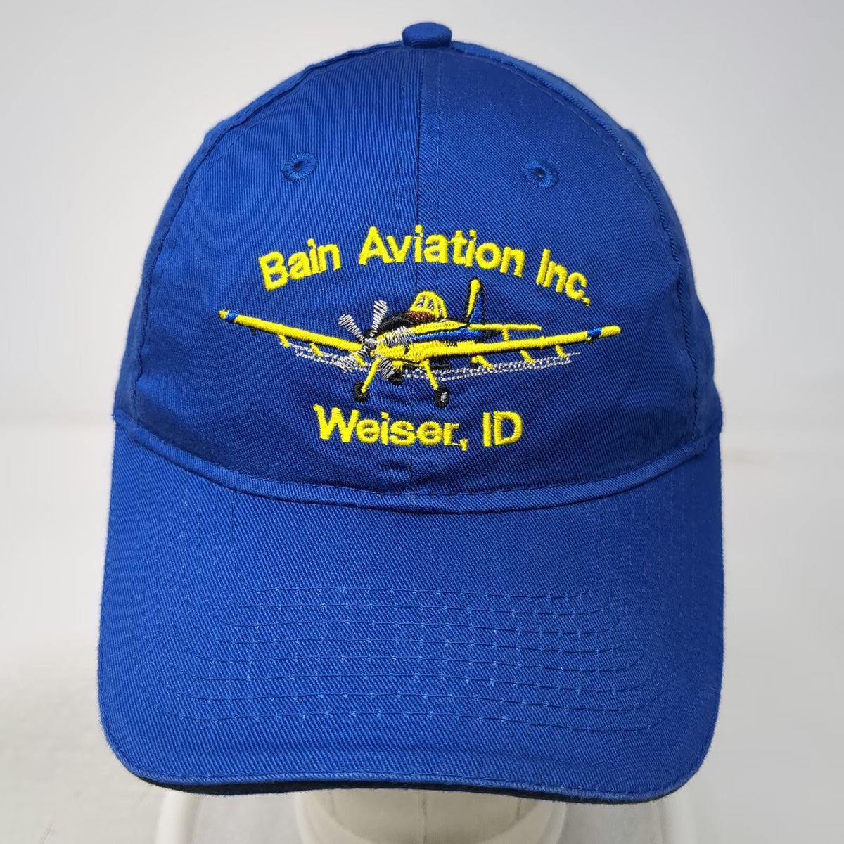 Port & Company Blue OSFM Baseball Cap Bain Aviation Inc Weiser ID Hat Strapback