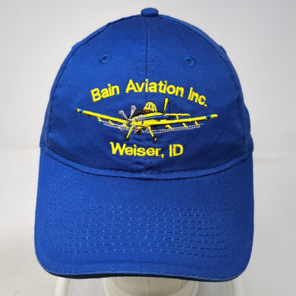 Port & Company Blue OSFM Baseball Cap Bain Aviation Inc Weiser ID Hat Strapback