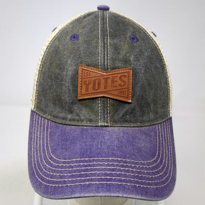 Legacy NCAA Idaho Yotes Trucker Hat Purple Gray OS Snapback Leather Patch 1891