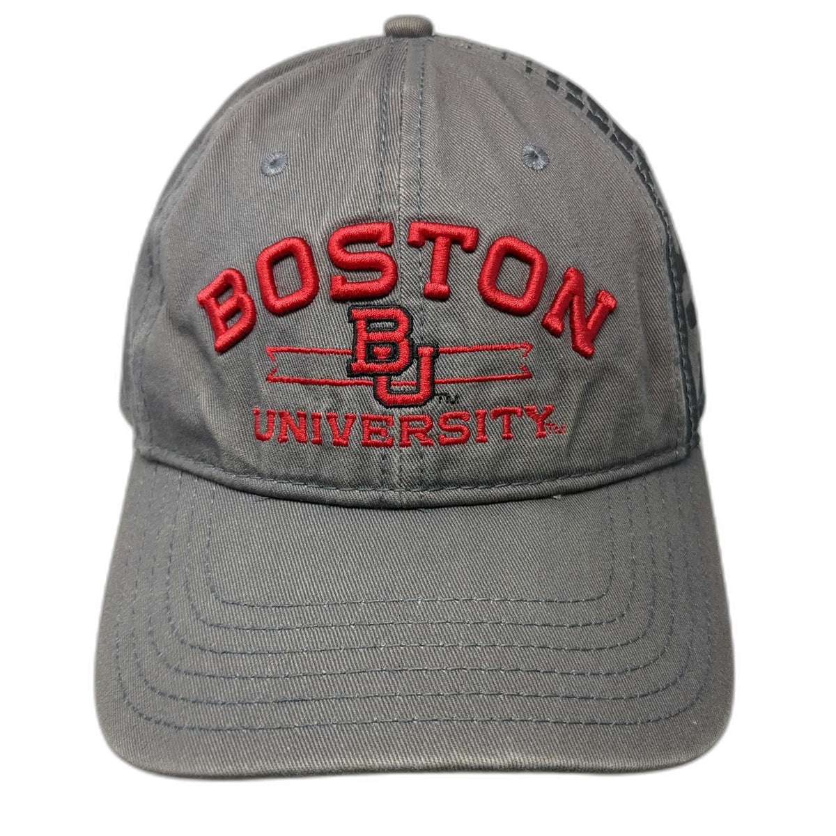 Under Armour NCAA Boston University Cap Gray One Size Slideback BU Logo Red Hat