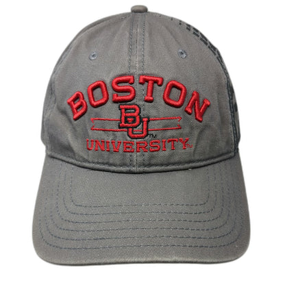 Under Armour NCAA Boston University Cap Gray One Size Slideback BU Logo Red Hat