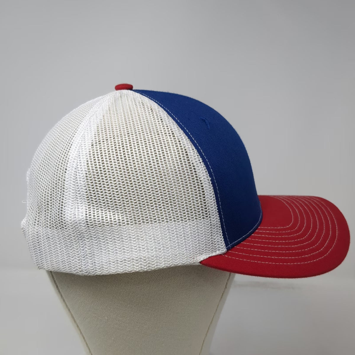 Richardson Trucker Hat Blue Red White One Size Mesh Back Snapback Outlaw Country