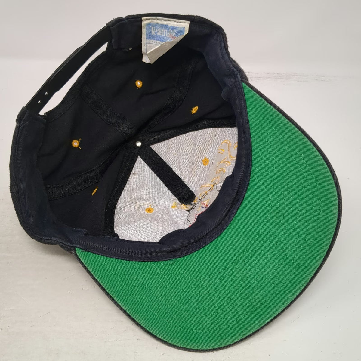 Pittsburgh Steelers NFL AJD Snapback Hat Black One Size Script Green Underbrim