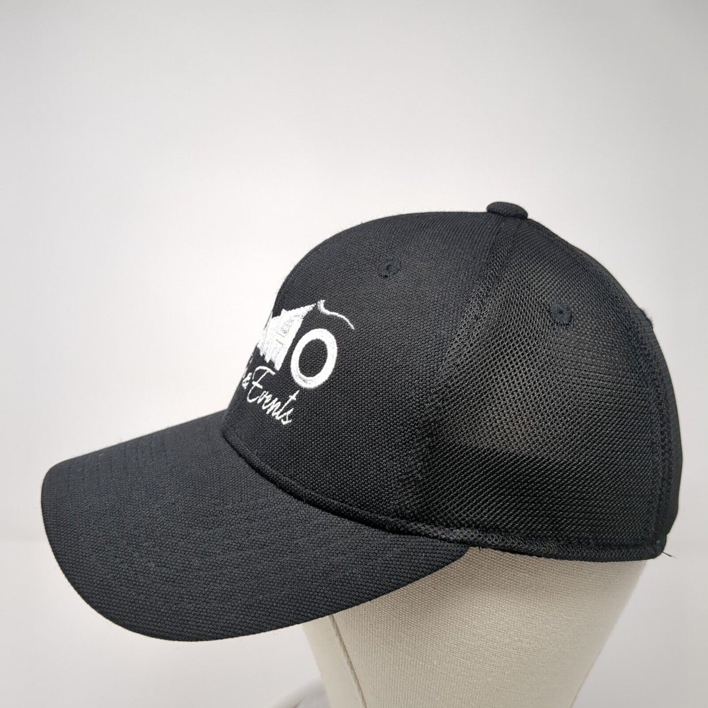 Idaho Tents & Events Fitted Trucker Hat Black S/M Fitmax 70 Mesh Back