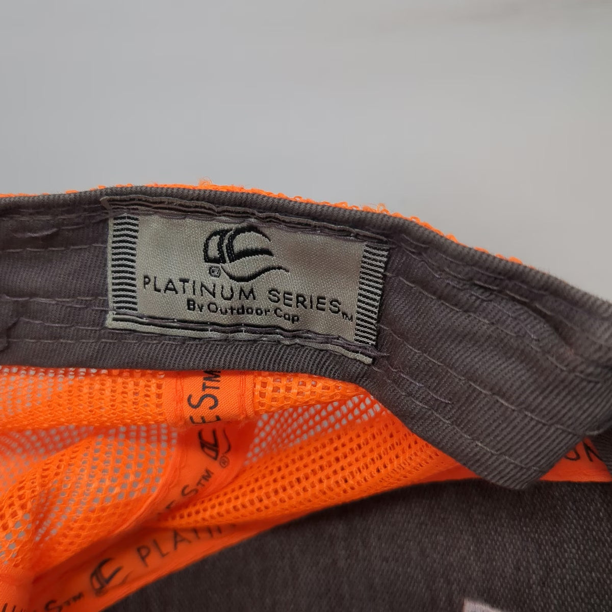 Outdoor Cap Baseball Cap Gray Orange One Size Redfish Lake Lodge Idaho Mesh Hat