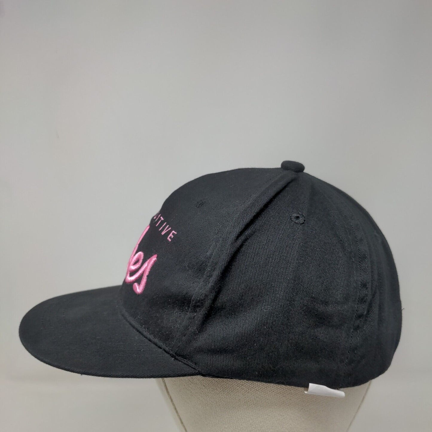 Positive Vibes Snapback Hat Black One Size Adjustable Embroidered 6 Panel Cotton