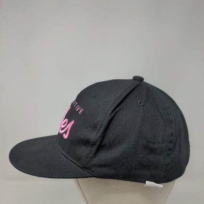 Positive Vibes Snapback Hat Black One Size Adjustable Embroidered 6 Panel Cotton