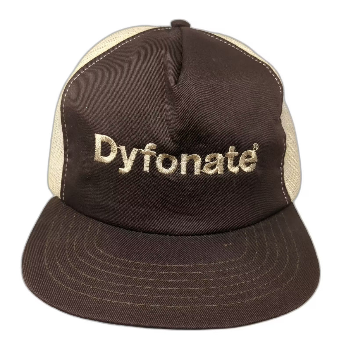 Stylemaster Dyfonate Agrochemical Snapback Trucker Hat Brown USA 7 5/8 Vintage