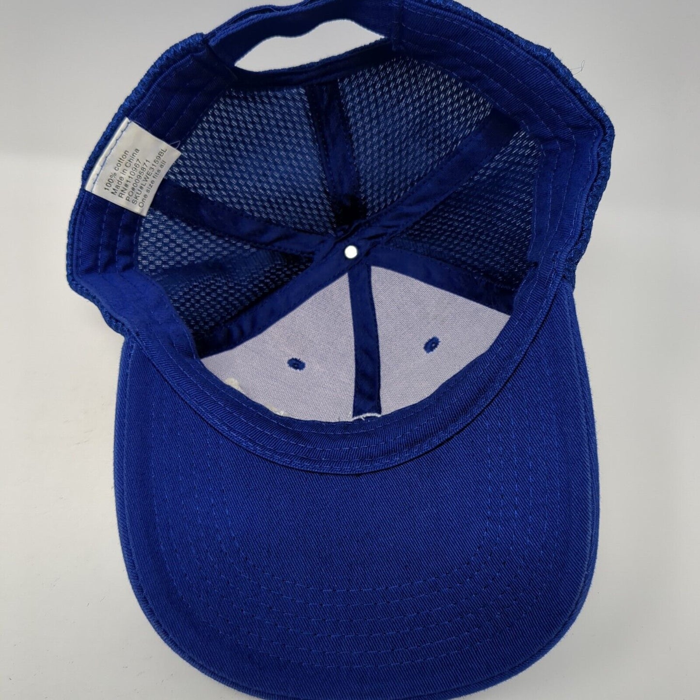 Lowe's Strapback Hat Blue One Size Adjustable Embroidered Mesh Back Cotton