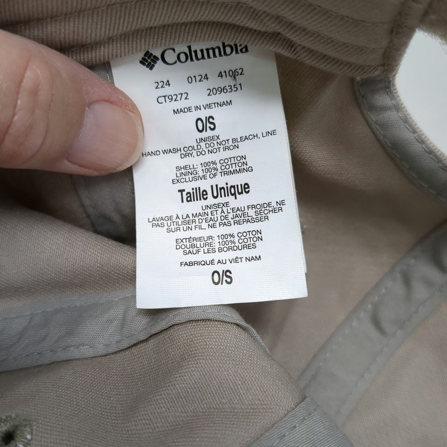Columbia Baseball Cap Beige One Size Stop & Look Textured Patch Strapback Hat