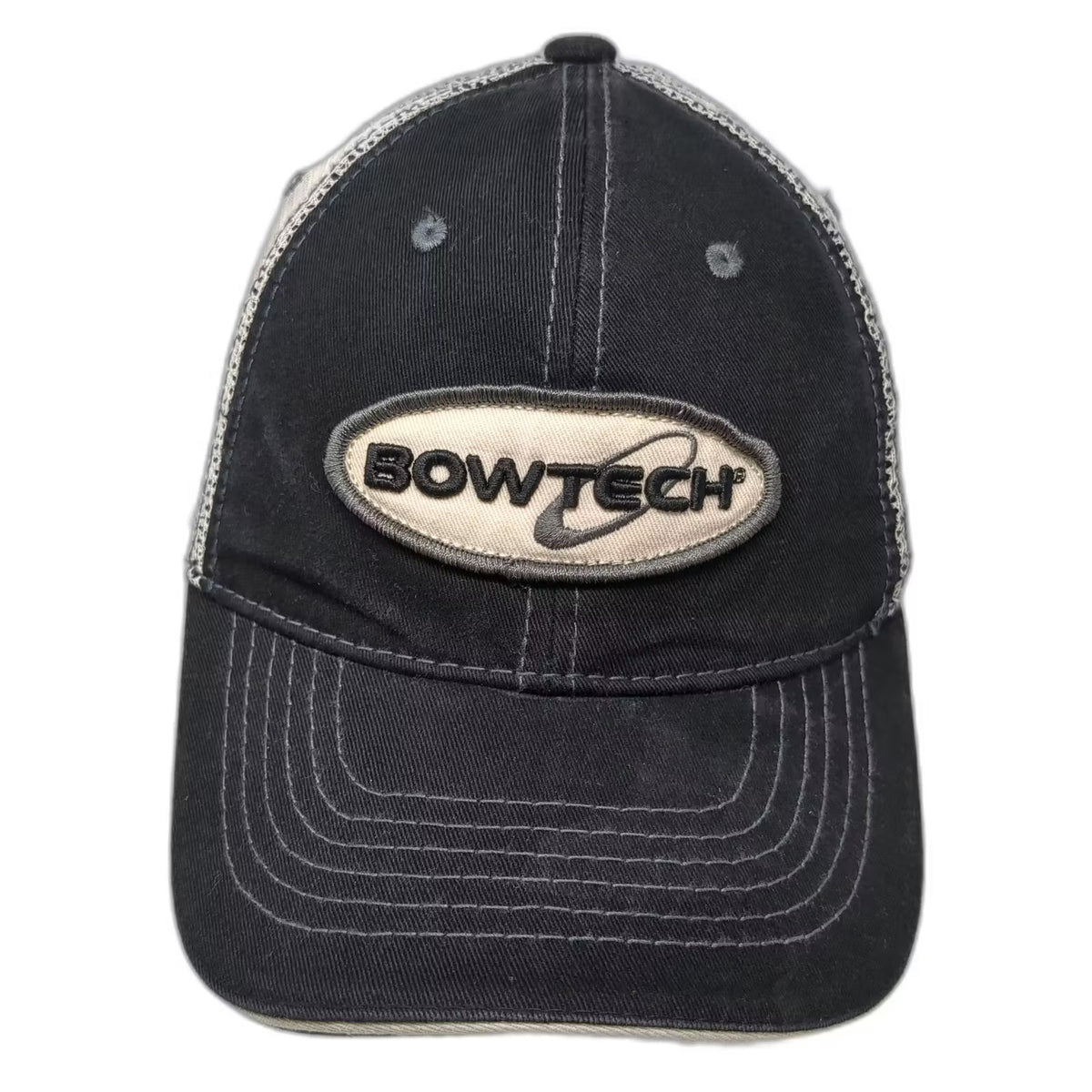 BowTech Baseball Cap Black One Size Mesh Trucker Hat Eugene OR Strapback