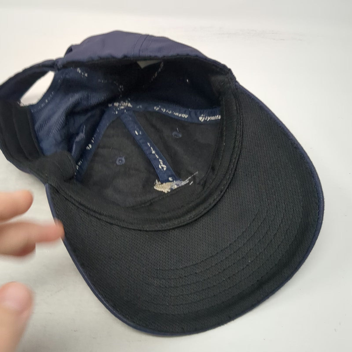 TaylorMade Baseball Cap Blue One Size Peacock Embroidered Strapback Hat