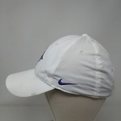 Furman University Paladins Strapback Hat White OSFM Nike Legacy91 Dri-Fit