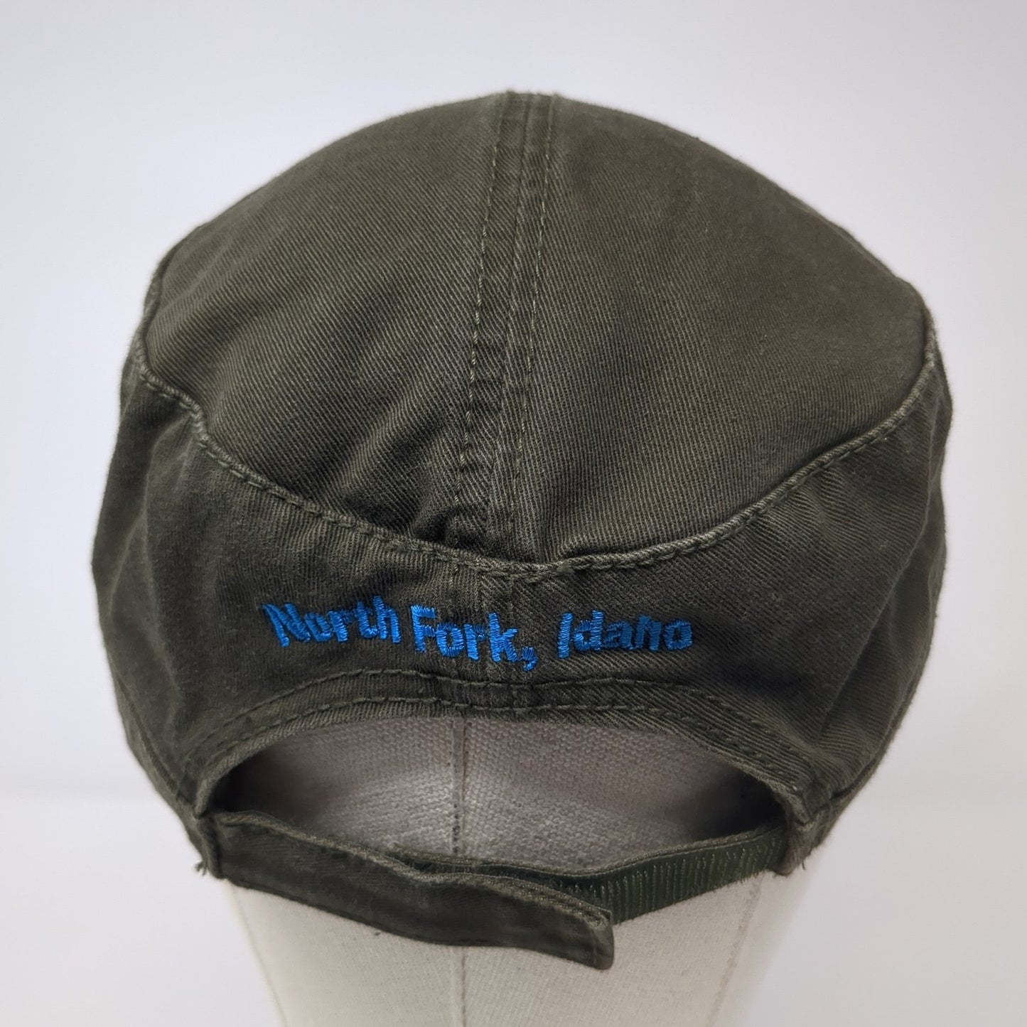 River Of No Return North Fork Idaho Cadet Army Cap Brown OS Adjustable Otto