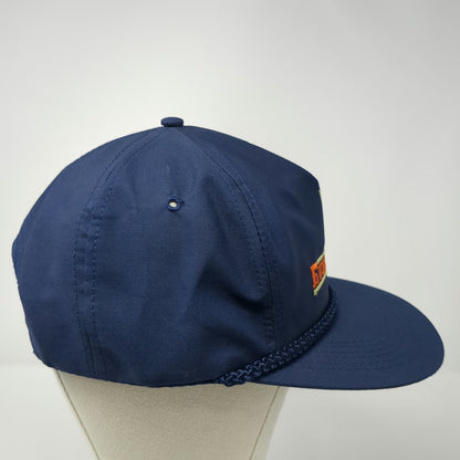 Mountaintop Marketing Trucker Blue Snapback Evans Grain Wheat Rope Hat Vintage