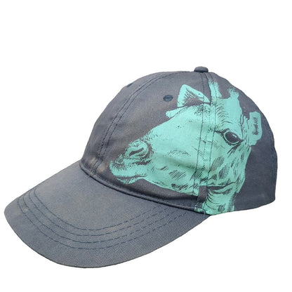 Rockville Snapback Hat Blue One Size Giraffe Graphic Zoo Boise Animal Print