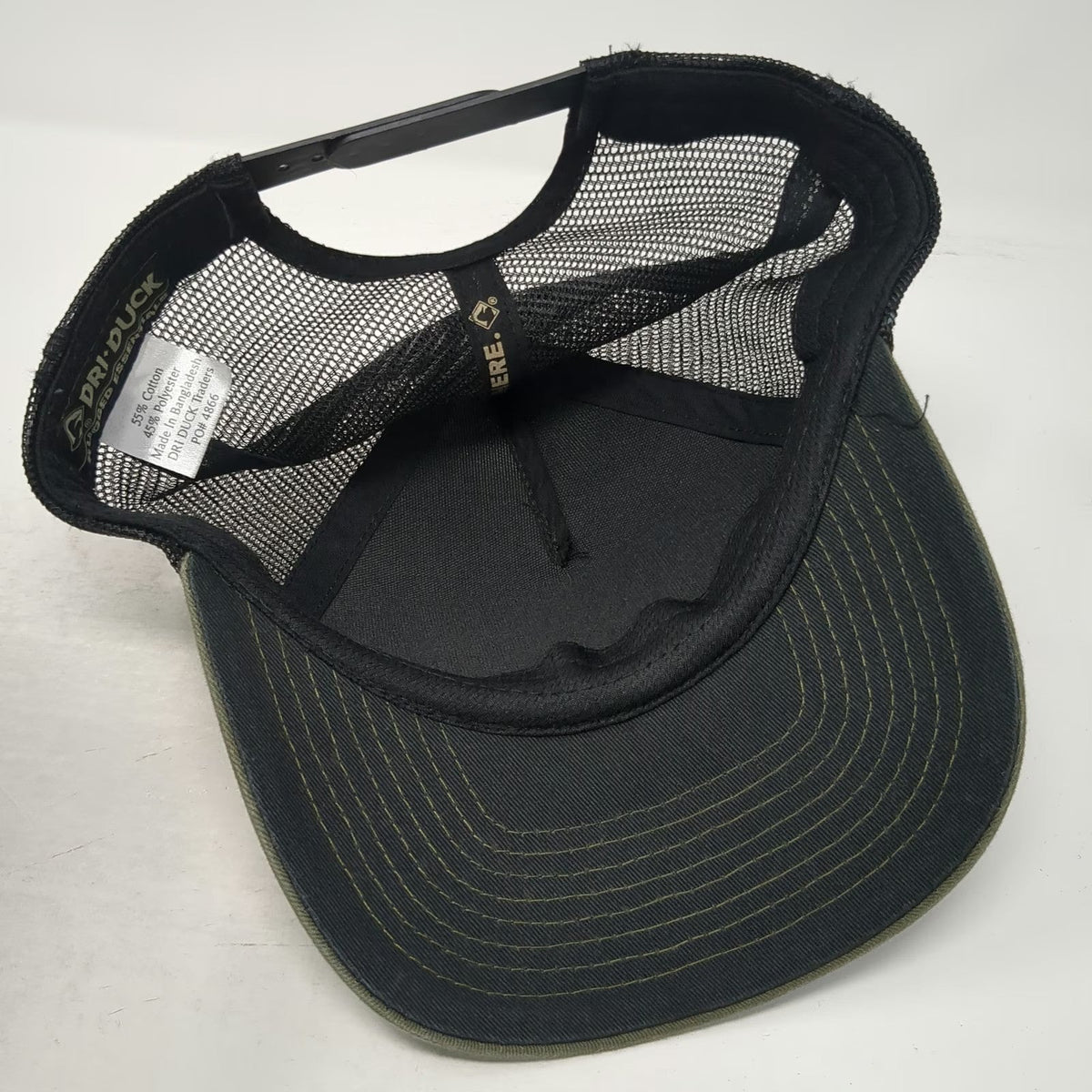 Dri Duck Homecrown Trucker Hat Green One Size Mesh Snapback Rope Patch Cap