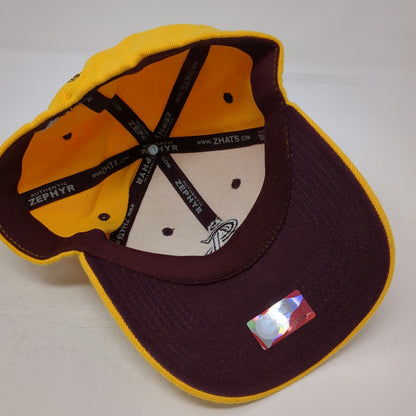 Zephyr Arizona State Sun Devils NCAA Yellow S Hat Sparky Brown Underbrim Fitted