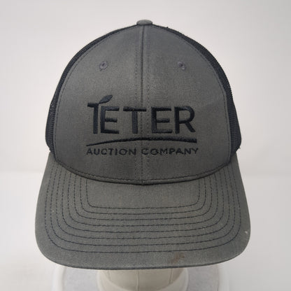 1Eter Auction Company Trucker Hat Gray One Size Adjustable Mesh Back Richardson