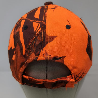Mossy Oak Baseball Cap Orange Camo One Size Strapback Hunting Outdoor Logo Hat