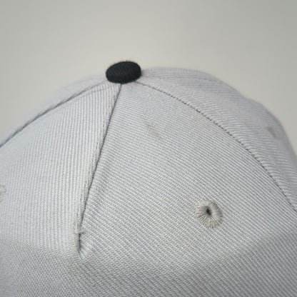 Jordan 5 Panel Gray One Size Snapback Paint Splatter Flat Brim Jumpman Logo Hat