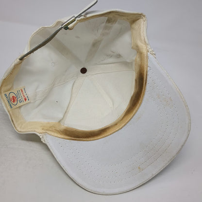 Showcase 5 Panel White One Size Ball Jar Logo Rope Hat Adjustable Slideback