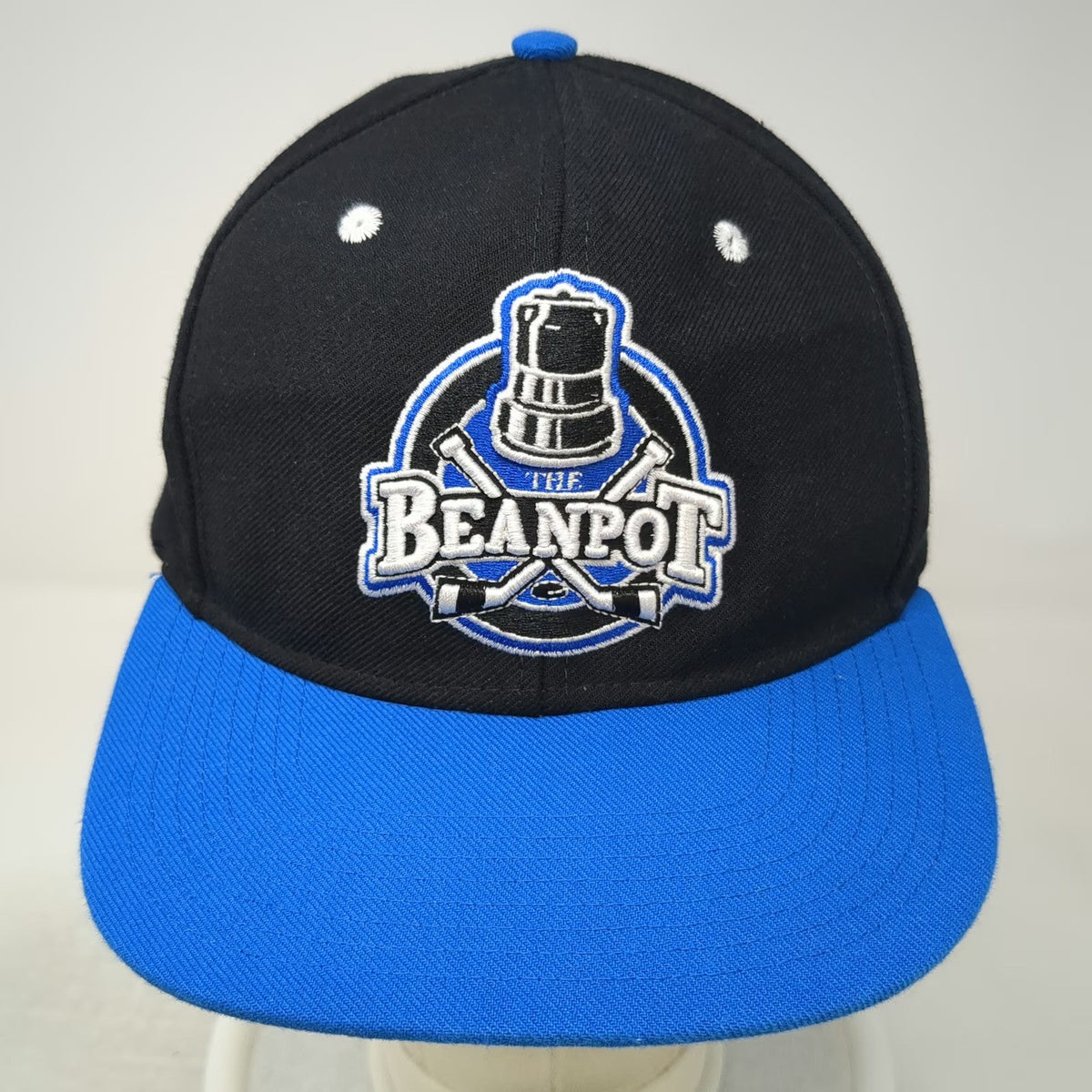 Snapback Black Blue One Size The Beanpot Hockey Tournament Flat Brim Hat Sports