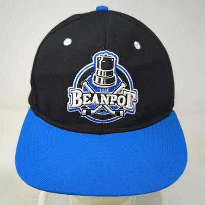 Snapback Black Blue One Size The Beanpot Hockey Tournament Flat Brim Hat Sports