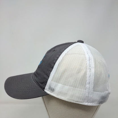 Seaside Vets Paw Strapback Mesh Back Trucker Hat Gray OSFM Embroidered