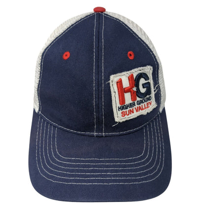 HG Higher Ground Sun Valley Strapback Trucker Hat Blue OS Mesh Back Vie Gear