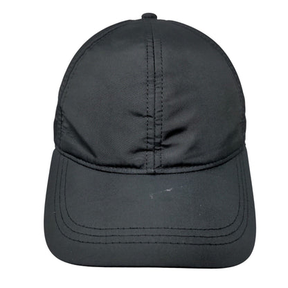 Unbranded Strapback Hat Black One Size Adjustable Vented Holes 6 Panel Blank