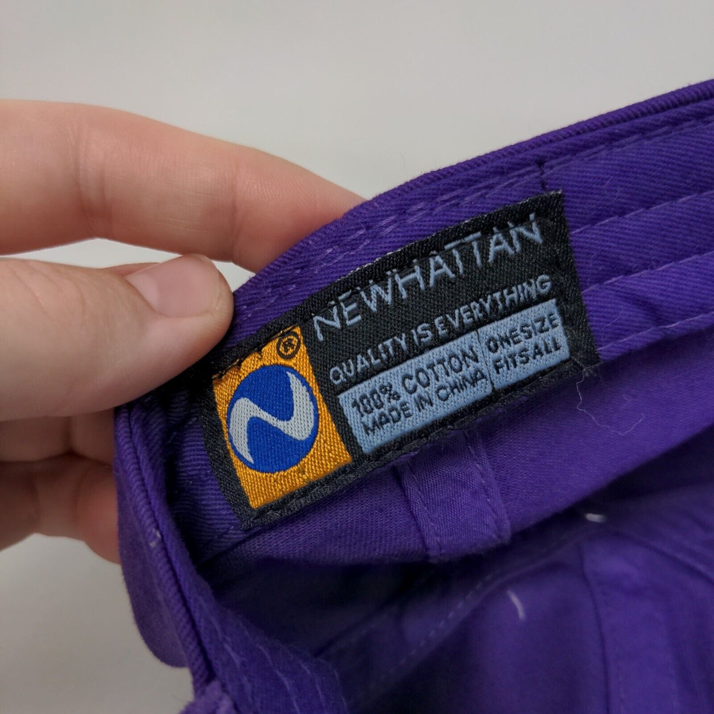 Love Slideback Hat Purple OSFA Embroidered 6 Panel Newhattan W/Tags