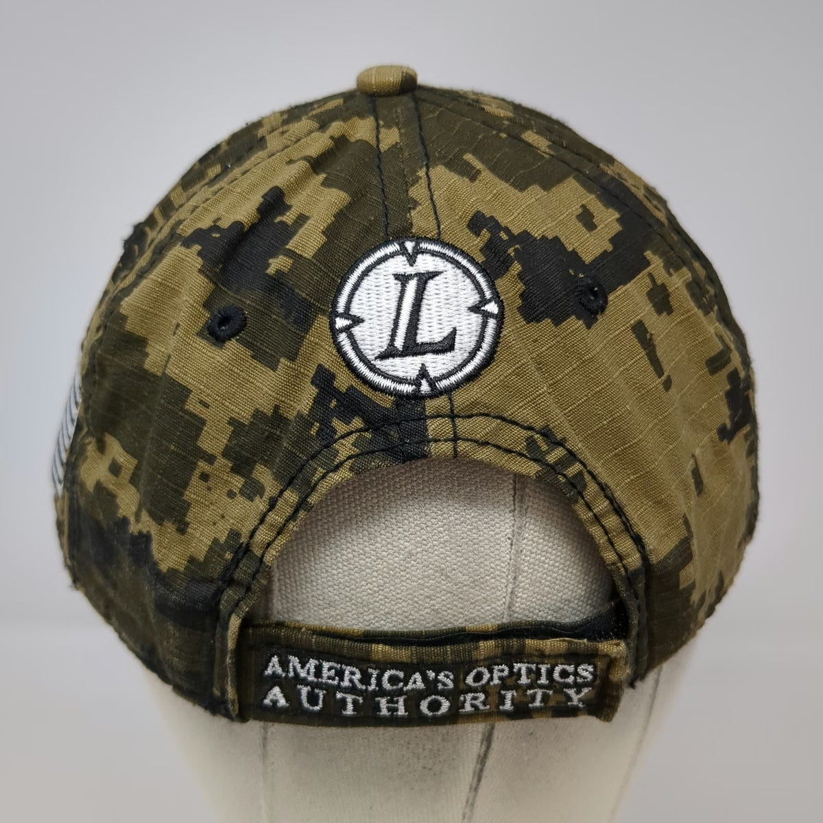 Center Stage Baseball Cap Green One Size Leupold Digital Camo USA Flag Hat