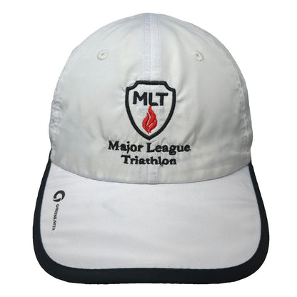 Greenlayer Major League Triathlon Hat White Baseball Cap OS Slideback Shield