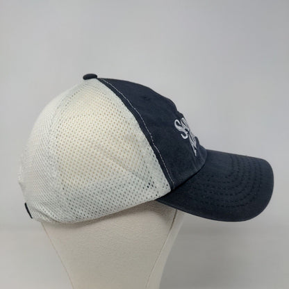 Samuel Adams Men's Strapback Mesh Back Hat Blue White Embroidered Logo Beer