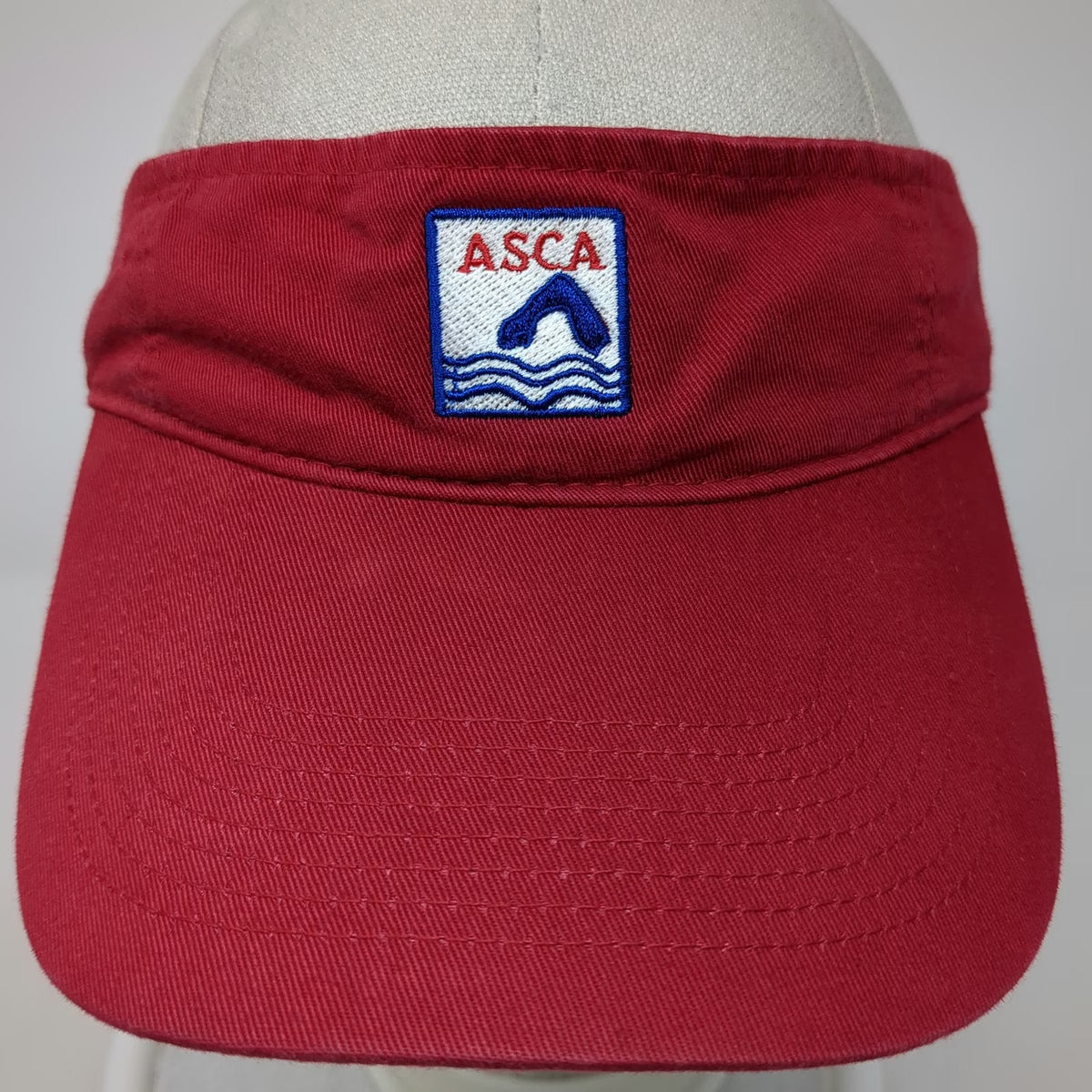 Port & Company Visor Red OSFM ASCA Swimming Coaches Association Strapback Hat