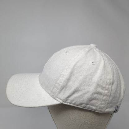 Adidas Slideback Hat White One Size Adjustable Embroidered 6 Panel Cotton