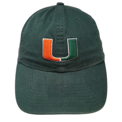 47 Miami Hurricanes NCAA Cap Green S Fitted Cotton Twill Embroidered Logo Hat