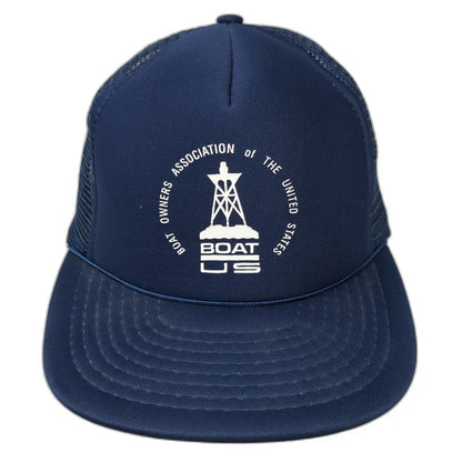 R&R Boat Owners Association BoatUS Blue One Size Trucker Hat Mesh Snapback