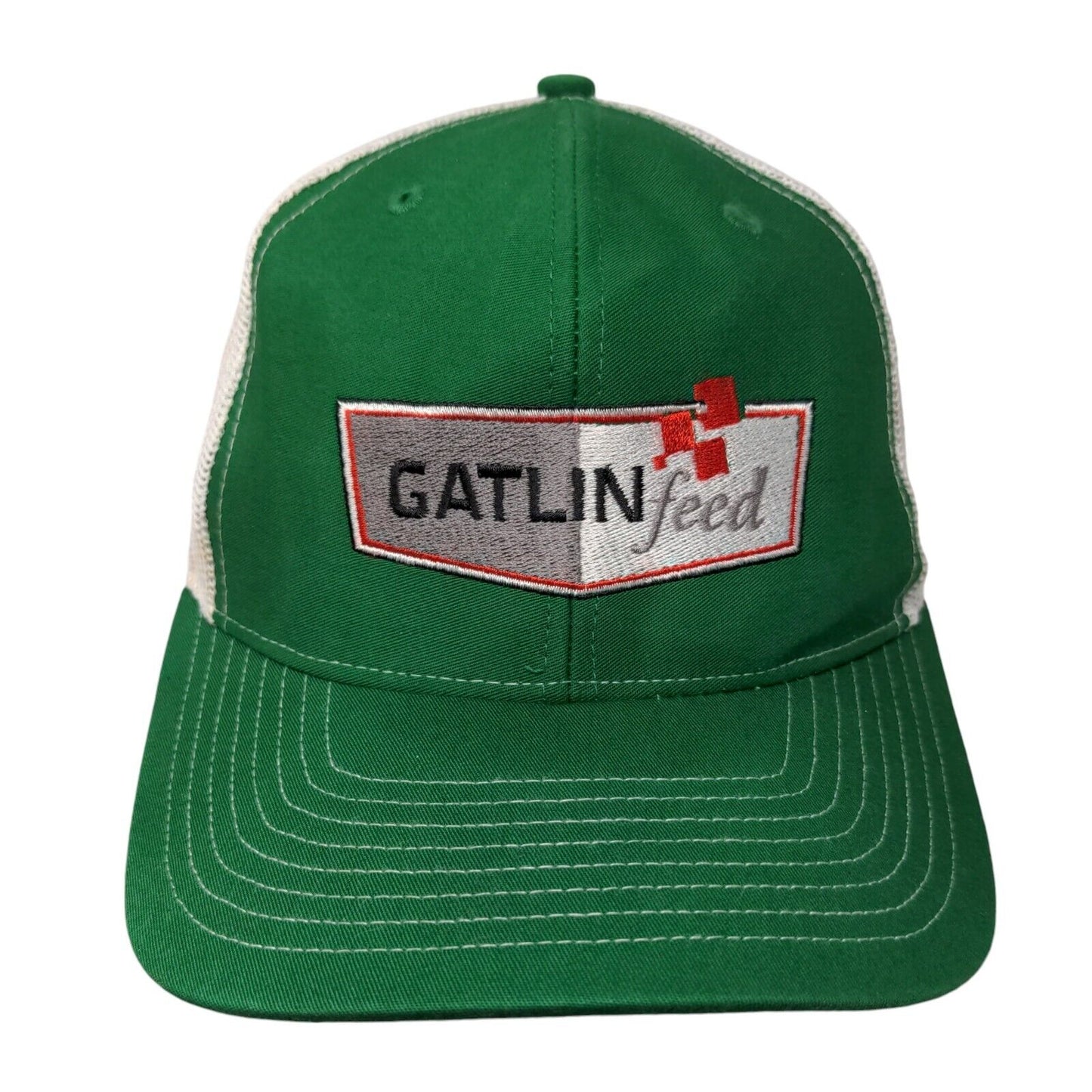 Gatlin Feed Snapback Mesh Back Trucker Hat Green One Size Richardson