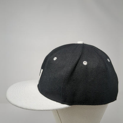 Piano Cross Snapback Hat Black One Size Adjustable Colorblock 6 Panel