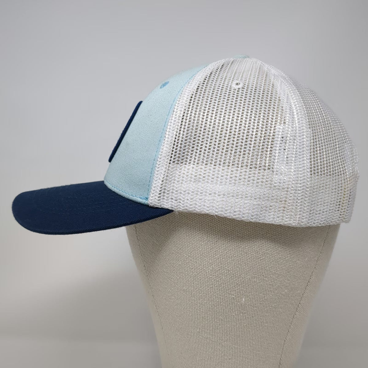 Life is Good Trucker Hat Blue One Size Happiness Comes In Waves Mesh Snapback