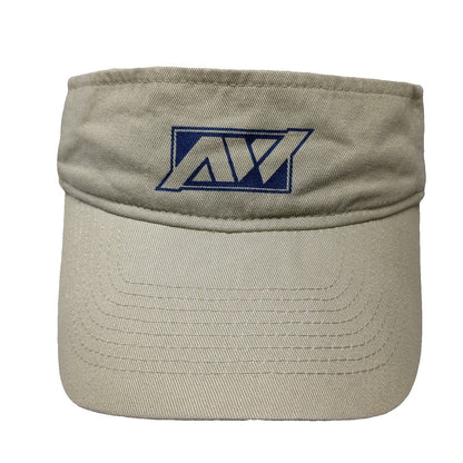 Toppers Visor Beige One Size Embroidered Logo Strapback Cotton Curved Brim Hat