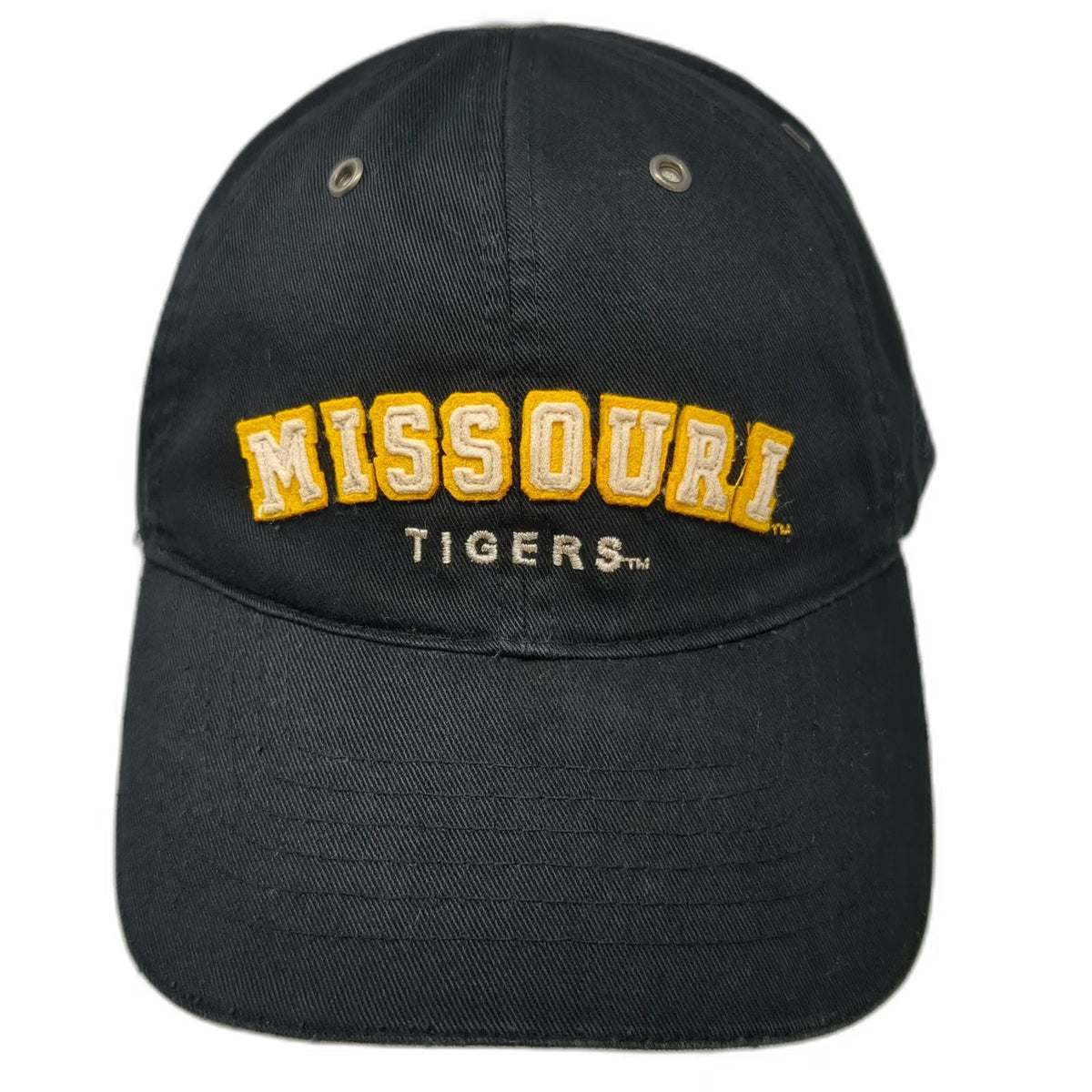 Missouri Tigers NCAA Colosseum Black Gold One Size Cap Cotton Slideback Logo Hat