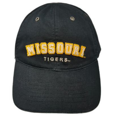 Missouri Tigers NCAA Colosseum Black Gold One Size Cap Cotton Slideback Logo Hat