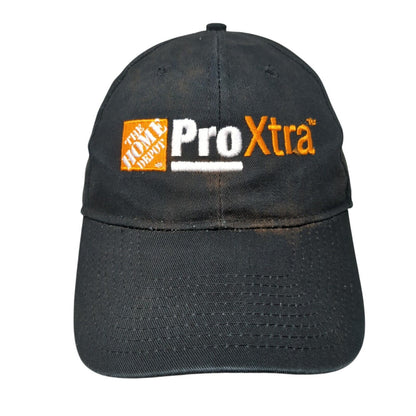 The Home Depot Pro Xtra Strapback Hat Black OSFA Embroidered Hit Wear