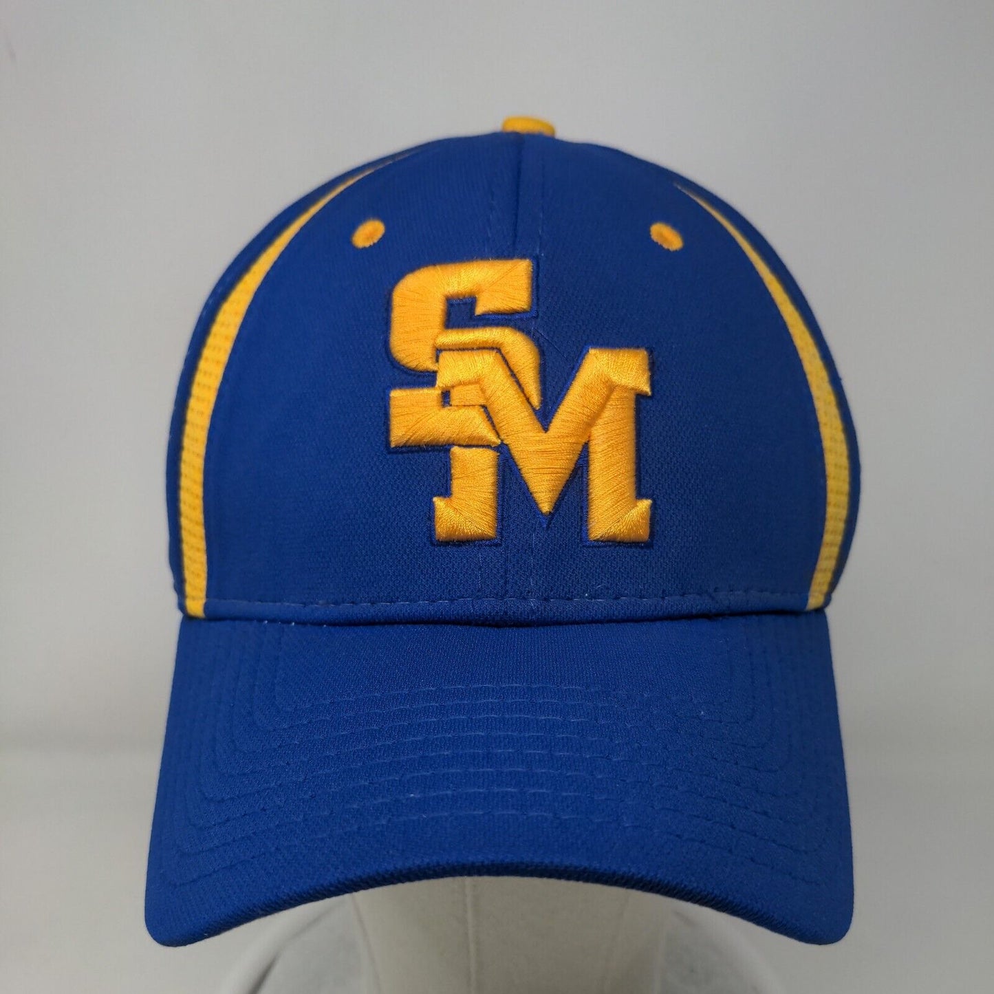 Under Armour Mens Strapback Hat Blue S-M Embroidered SM Stallions Logo Polyester