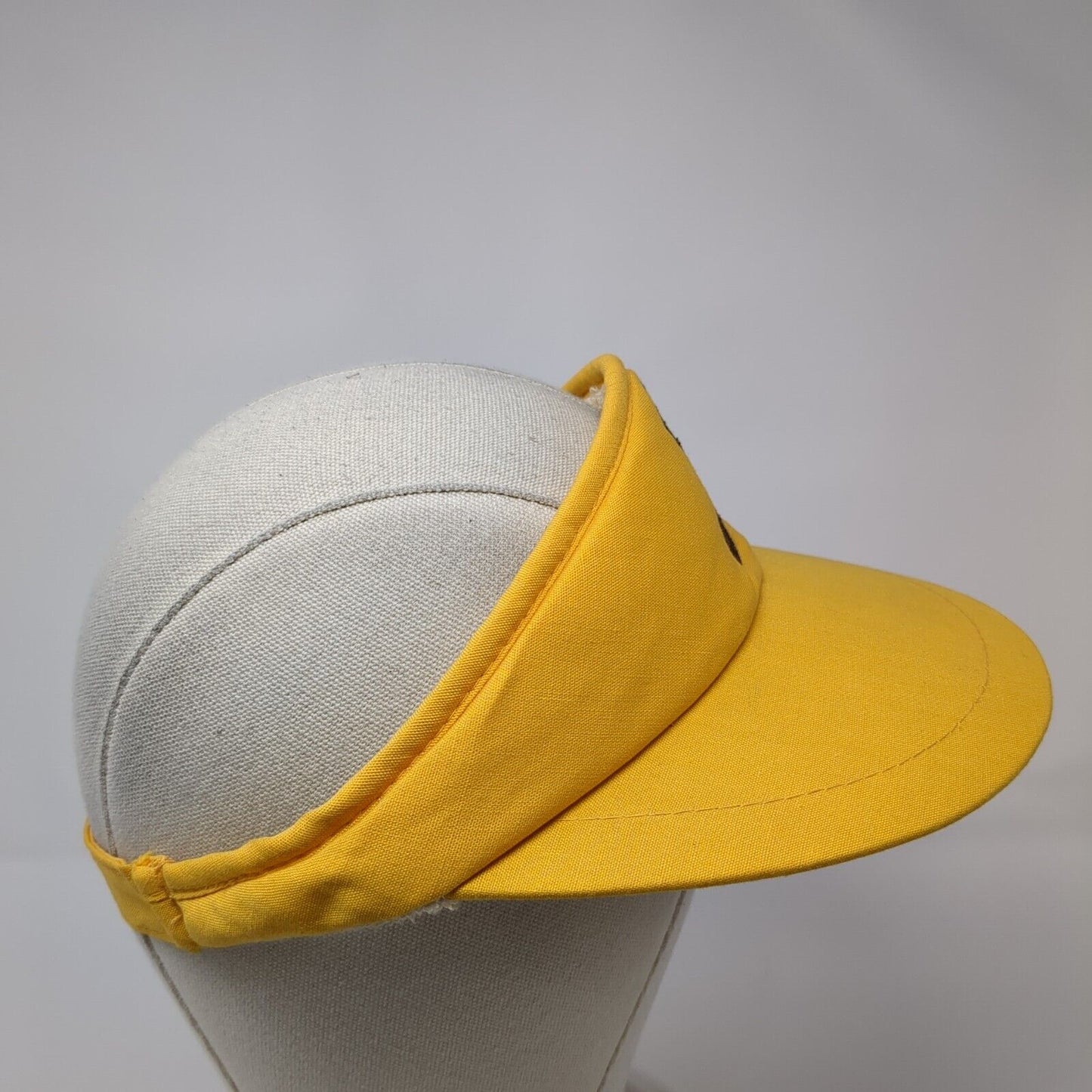 Unbranded Slideback Sun Visor Hat Yellow One Size Letter Patch Solid