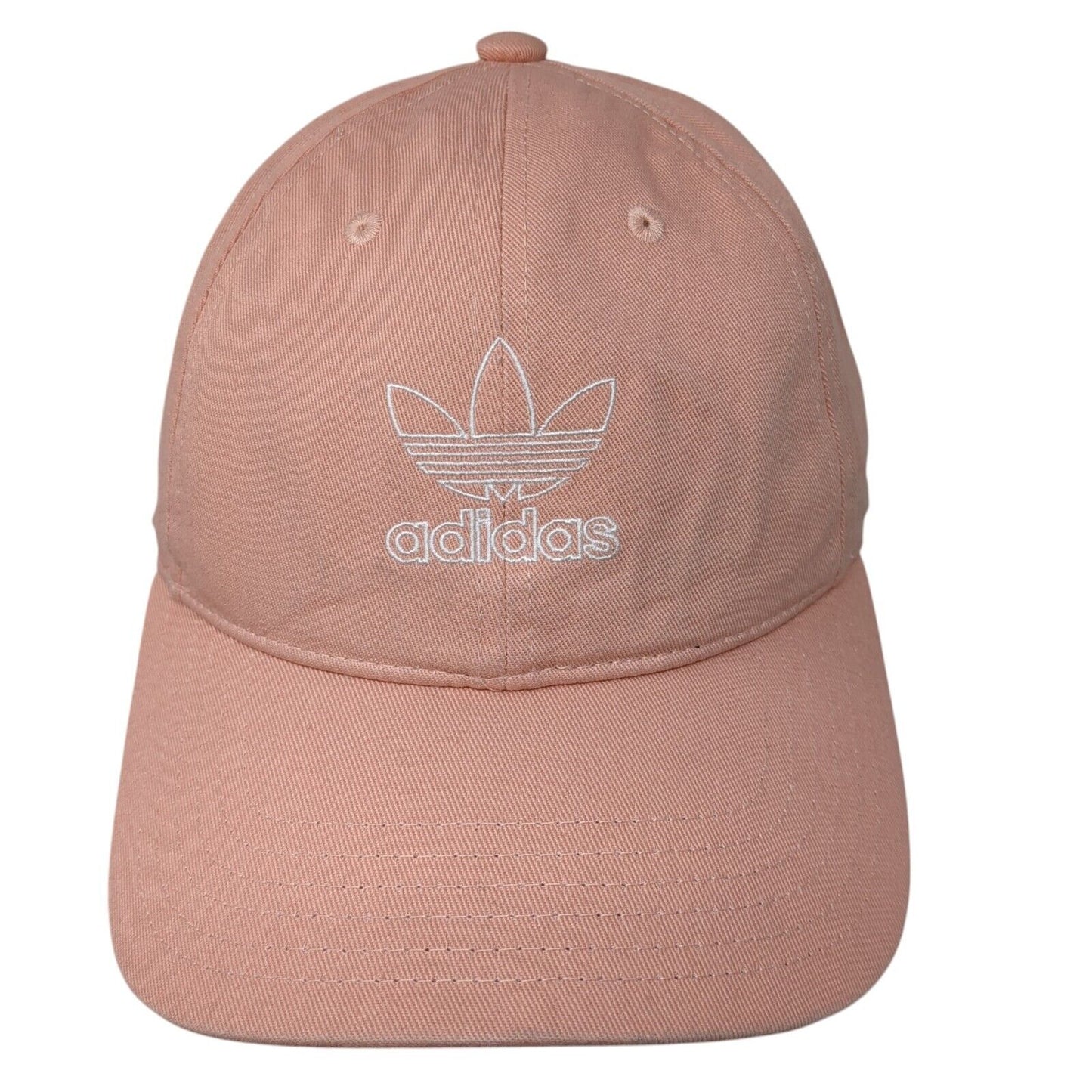 Adidas Slideback Hat Pink One Size Adjustable Embroidered Trefoil 6 Panel Cotton