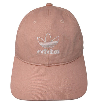 Adidas Slideback Hat Pink One Size Adjustable Embroidered Trefoil 6 Panel Cotton